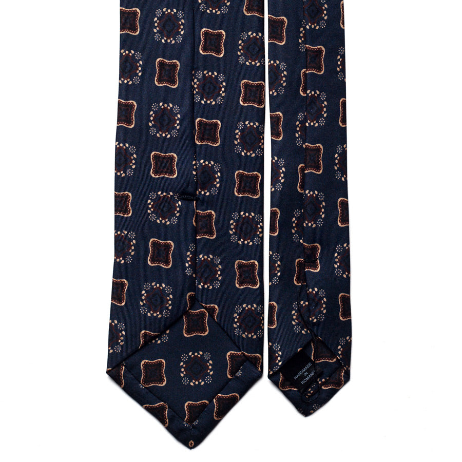 VINTAGE MEDALLION SILK TIE