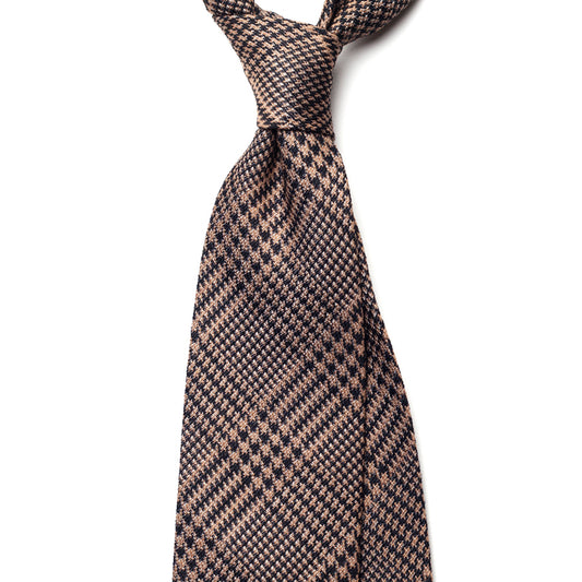 GLEN CHECK JACQUARD SILK TIE