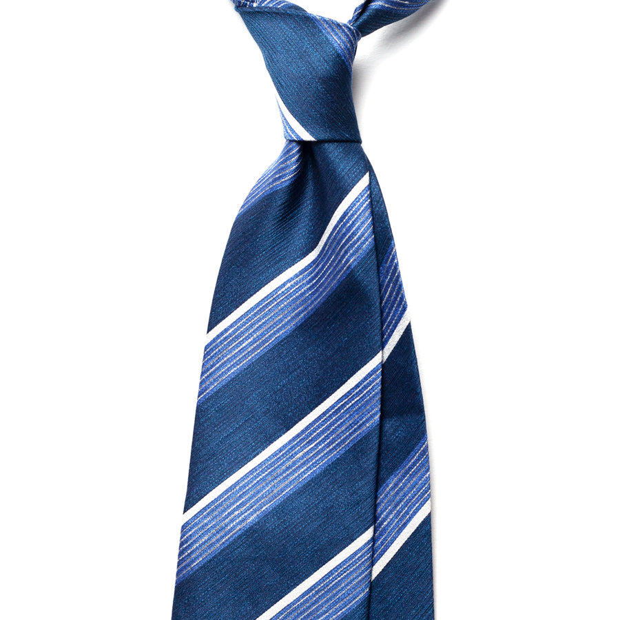 REPP STRIPE SILK/LINEN TIE