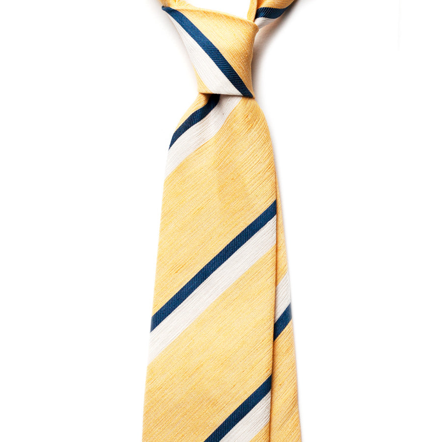 REPP STRIPE SILK/LINEN TIE