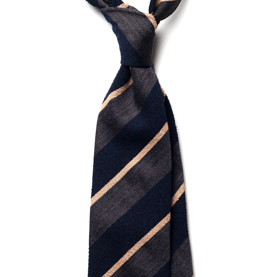 REPP STRIPE SILK/COTTON SILK TIE