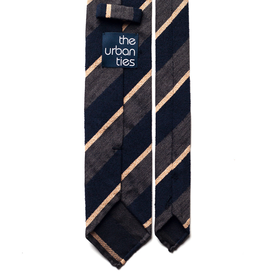 REPP STRIPE SILK/COTTON SILK TIE