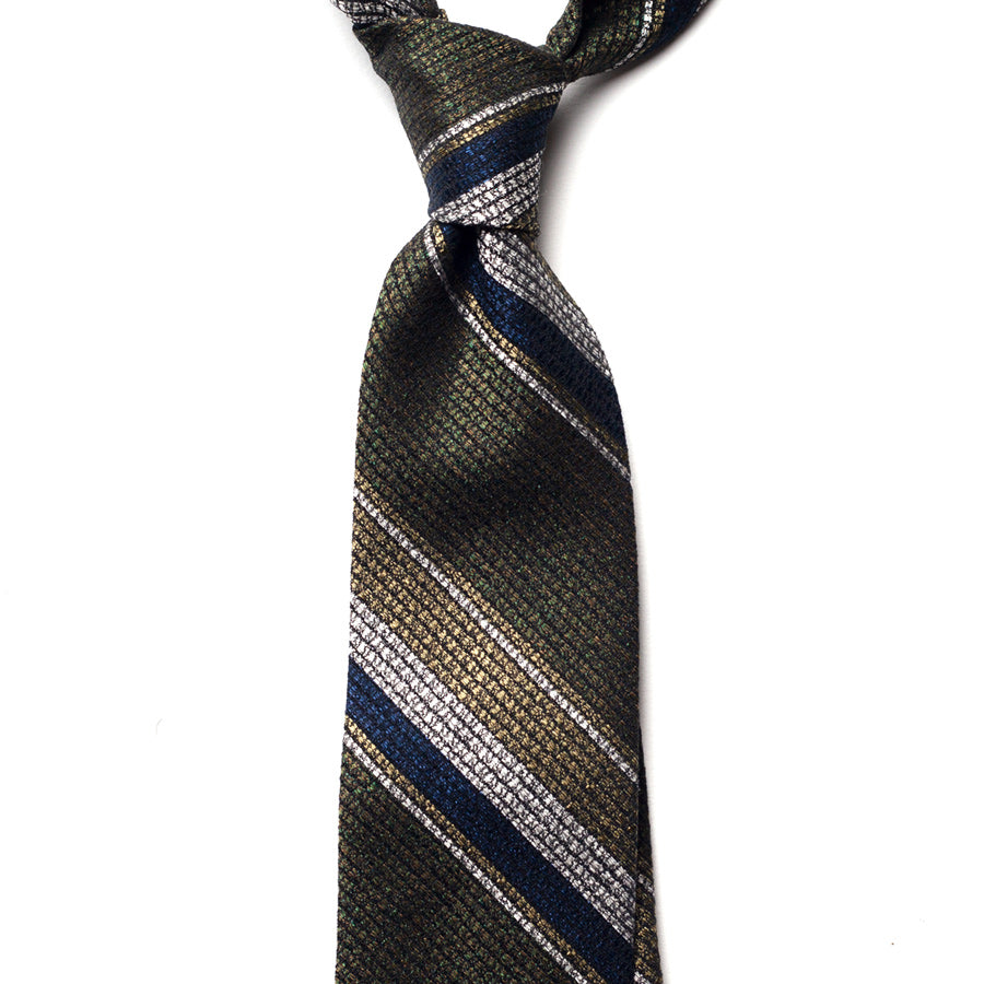 REPP STRIPE SILK/COTTON TIE