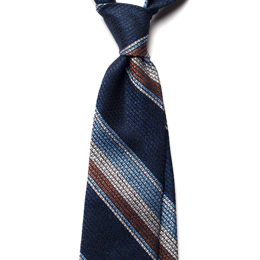 REPP STRIPE SILK/COTTON TIE