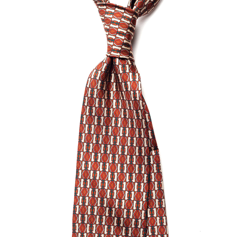 GEOMETRIC SILK TIE
