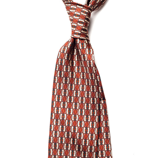 GEOMETRIC SILK TIE