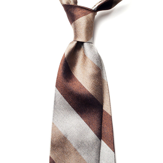 BLOCK STRIPE SILK TIE