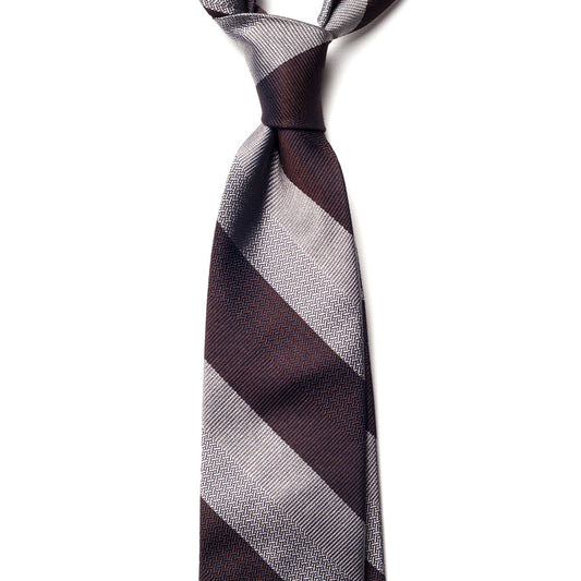 BLOCK STRIPE SILK TIE