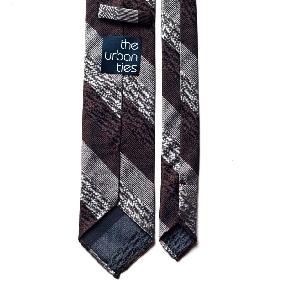 BLOCK STRIPE SILK TIE
