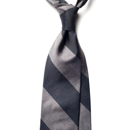 BLOCK STRIPE SILK TIE