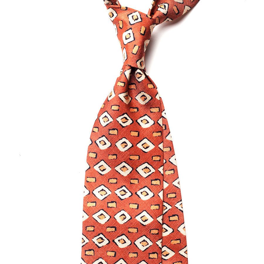 GEOMETRIC SILK TIE