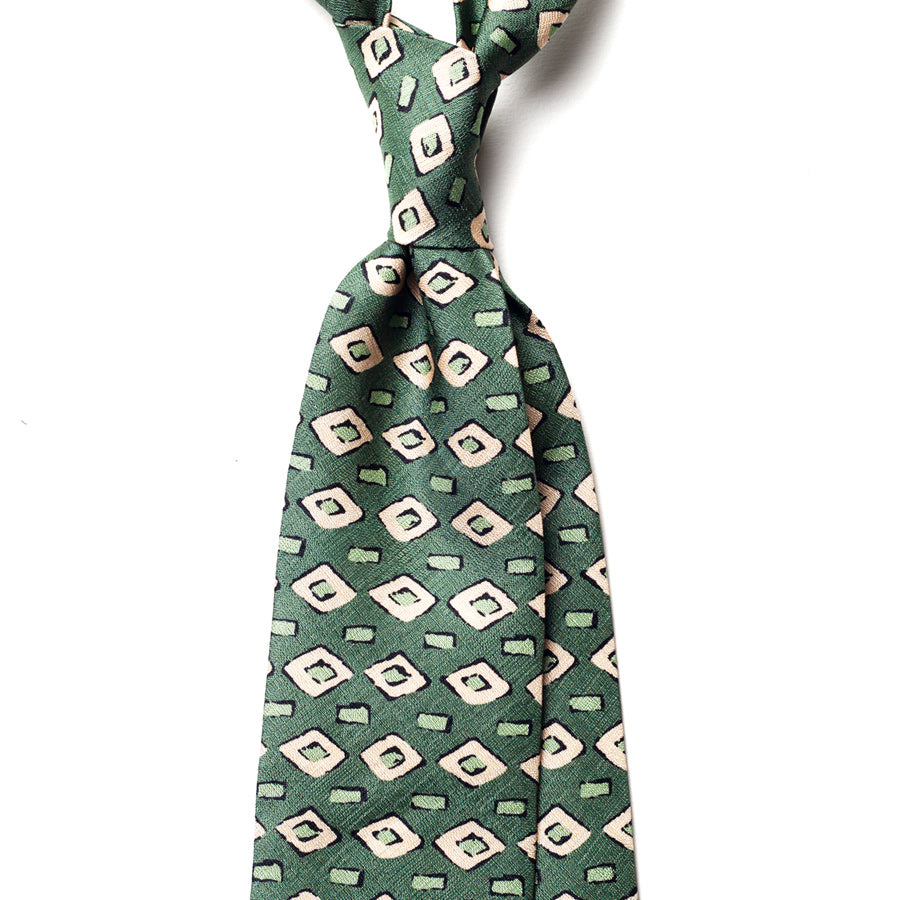 GEOMETRIC SILK TIE