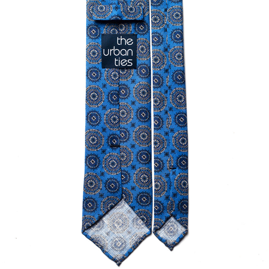 VINTAGE MEDALLION LINEN TIE