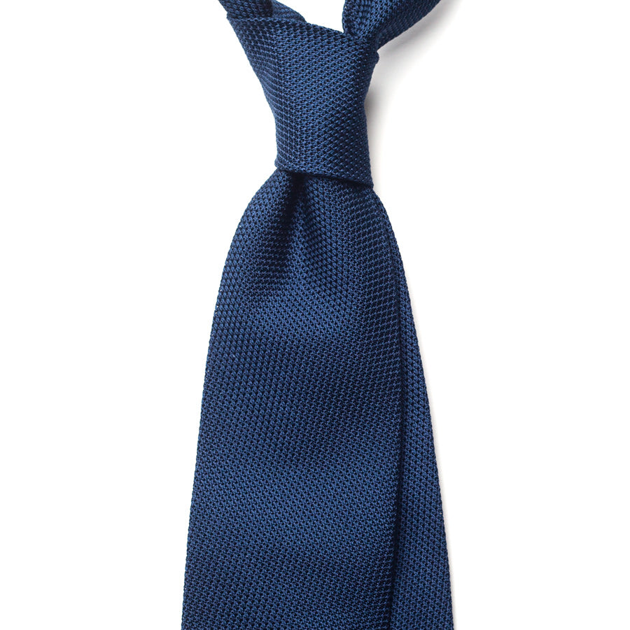 GRENADINE SILK TIE - BLUE