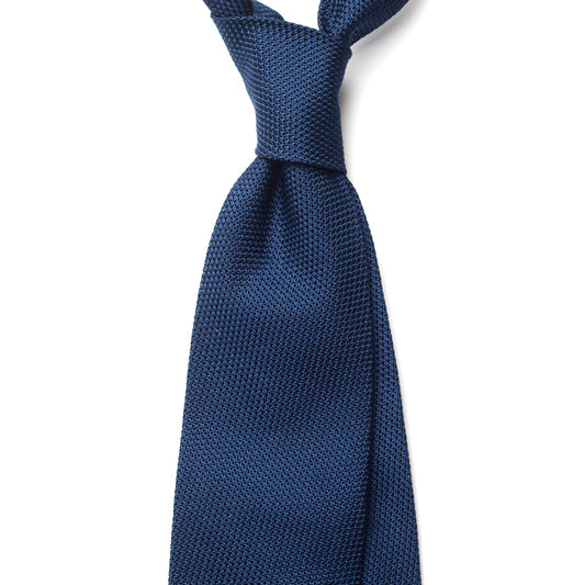 GRENADINE SILK TIE - BLUE
