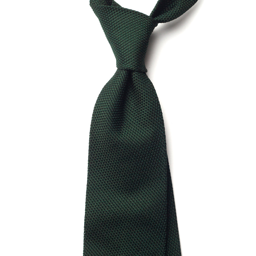 GRENADINE SILK TIE - GREEN
