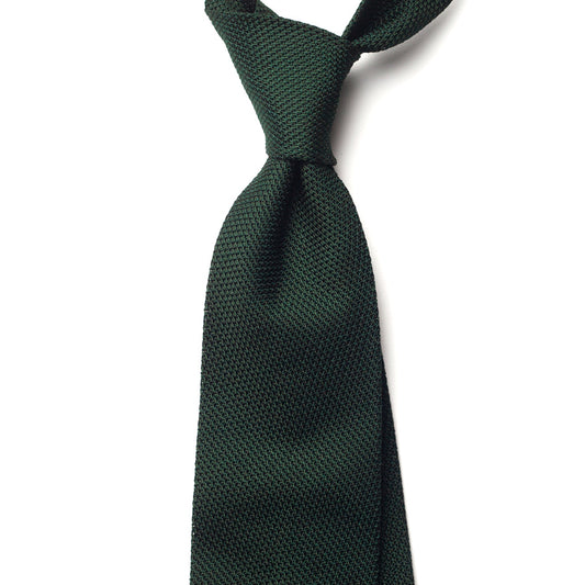 GRENADINE SILK TIE - GREEN