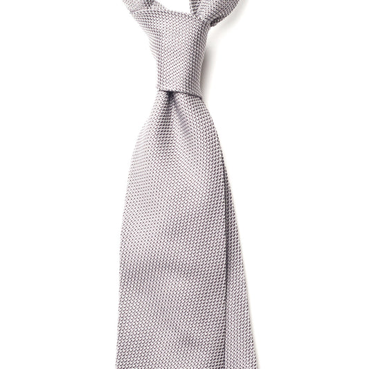 GRENADINE SILK TIE - GREY