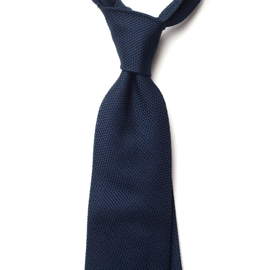 GRENADINE SILK TIE - NAVY