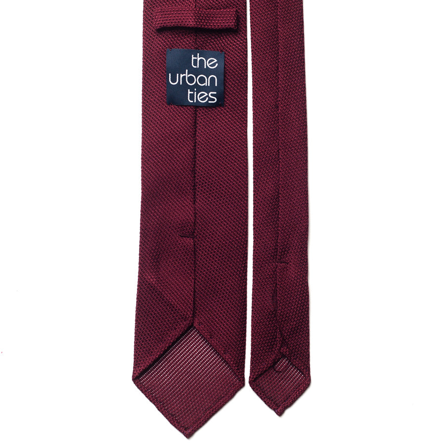 GRENADINE SILK TIE - BURGUNDY