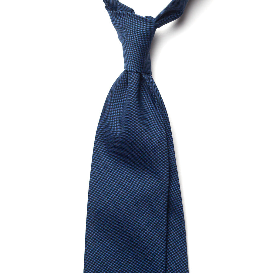 SOLID WOOL TIE - NAVY