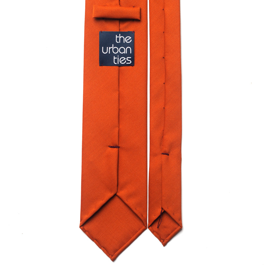 SOLID WOOL TIE - PUMPKIN