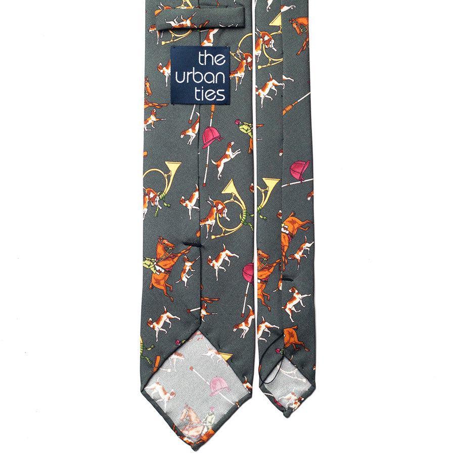 HUNTING PRINT SILK TIE