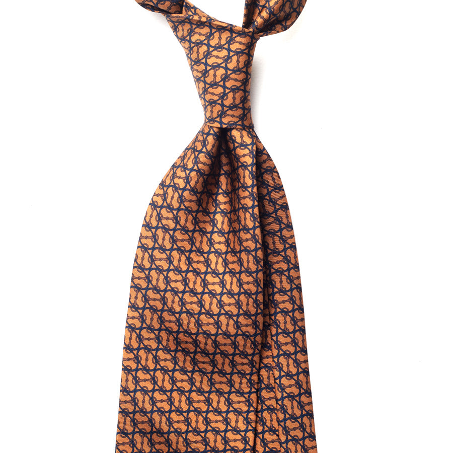 EQUESTRIAN PRINT SILK TIE