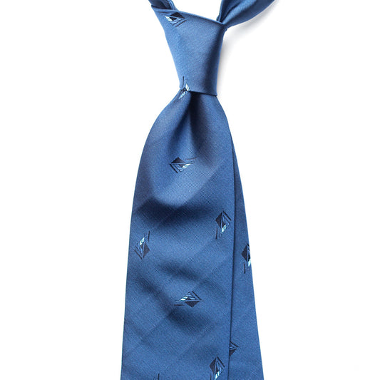 GEOMETRIC MOTIF JACQUARD SILK TIE
