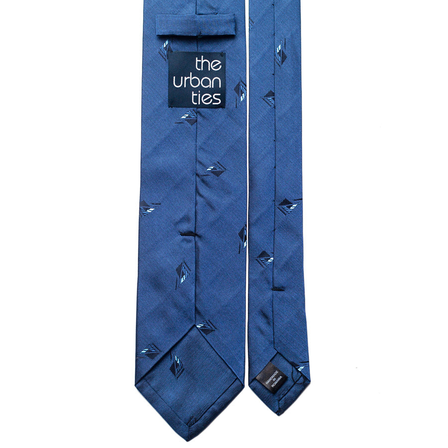 GEOMETRIC MOTIF JACQUARD SILK TIE