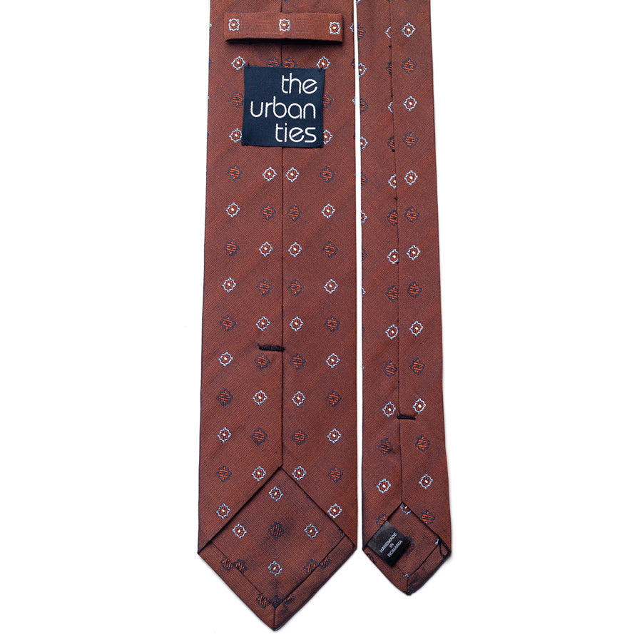 SMALL MEDALLION JACQUARD SILK TIE