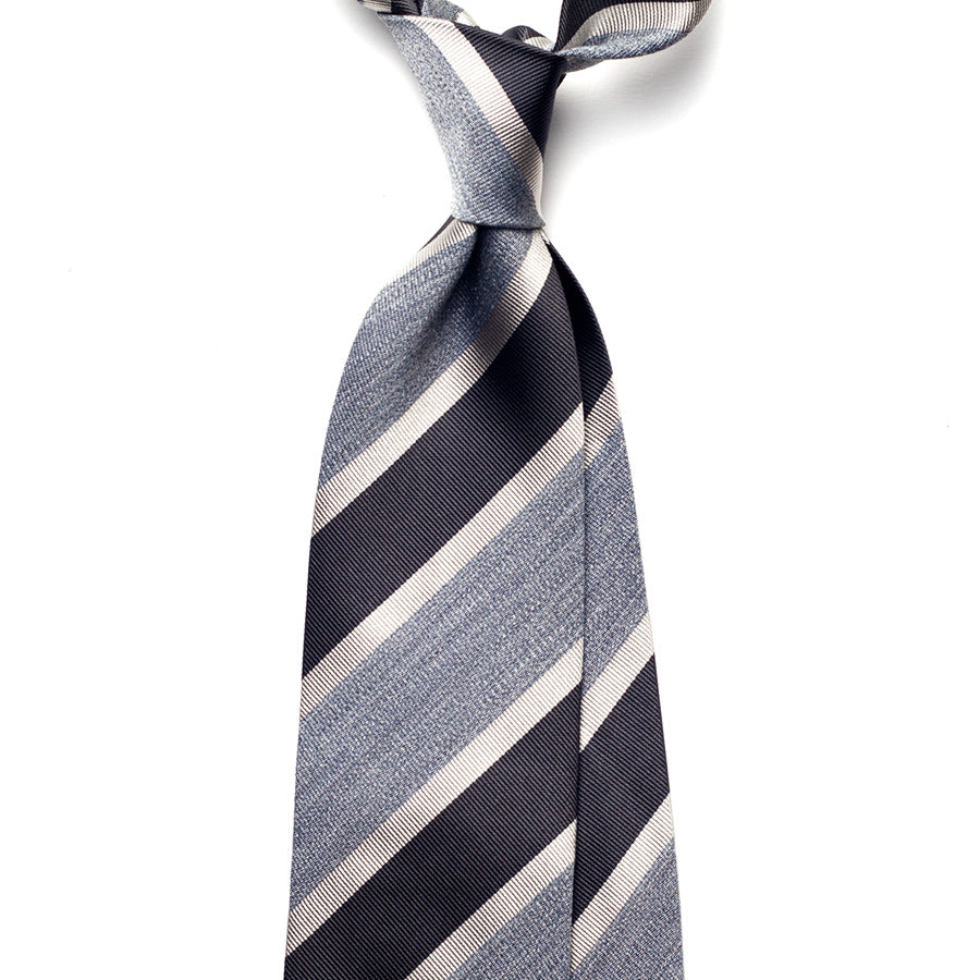 BLOCK STRIPE SILK TIE