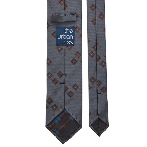 GEOMETRIC JACQUARD SILK TIE