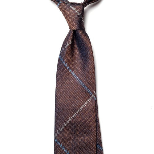 GLEN CHECK SILK TIE