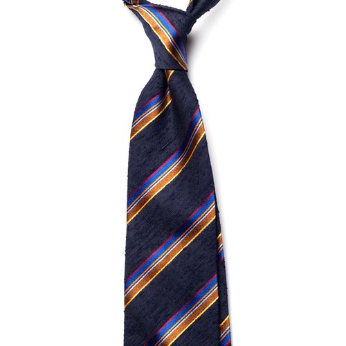 REPP STRIPE SHANTUNG SILK TIE