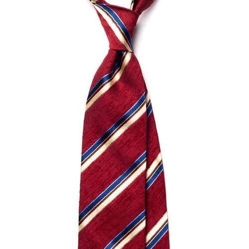 REPP STRIPE SHANTUNG SILK TIE