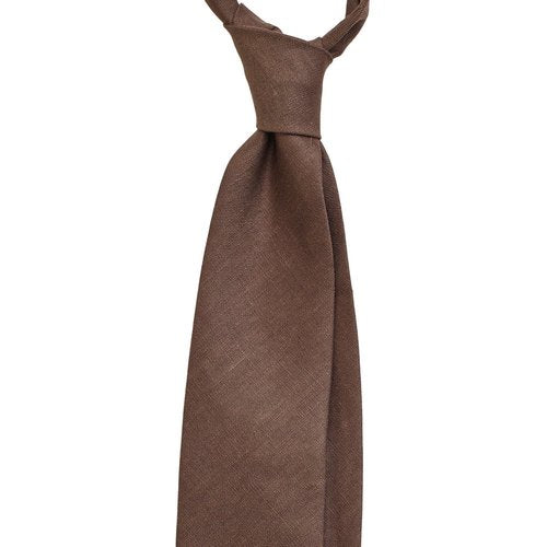 BROWN LINEN TIE