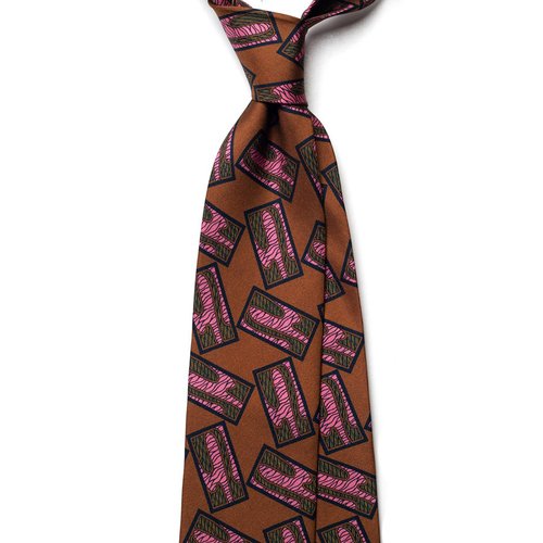 VINTAGE MEDALLION SILK TIE